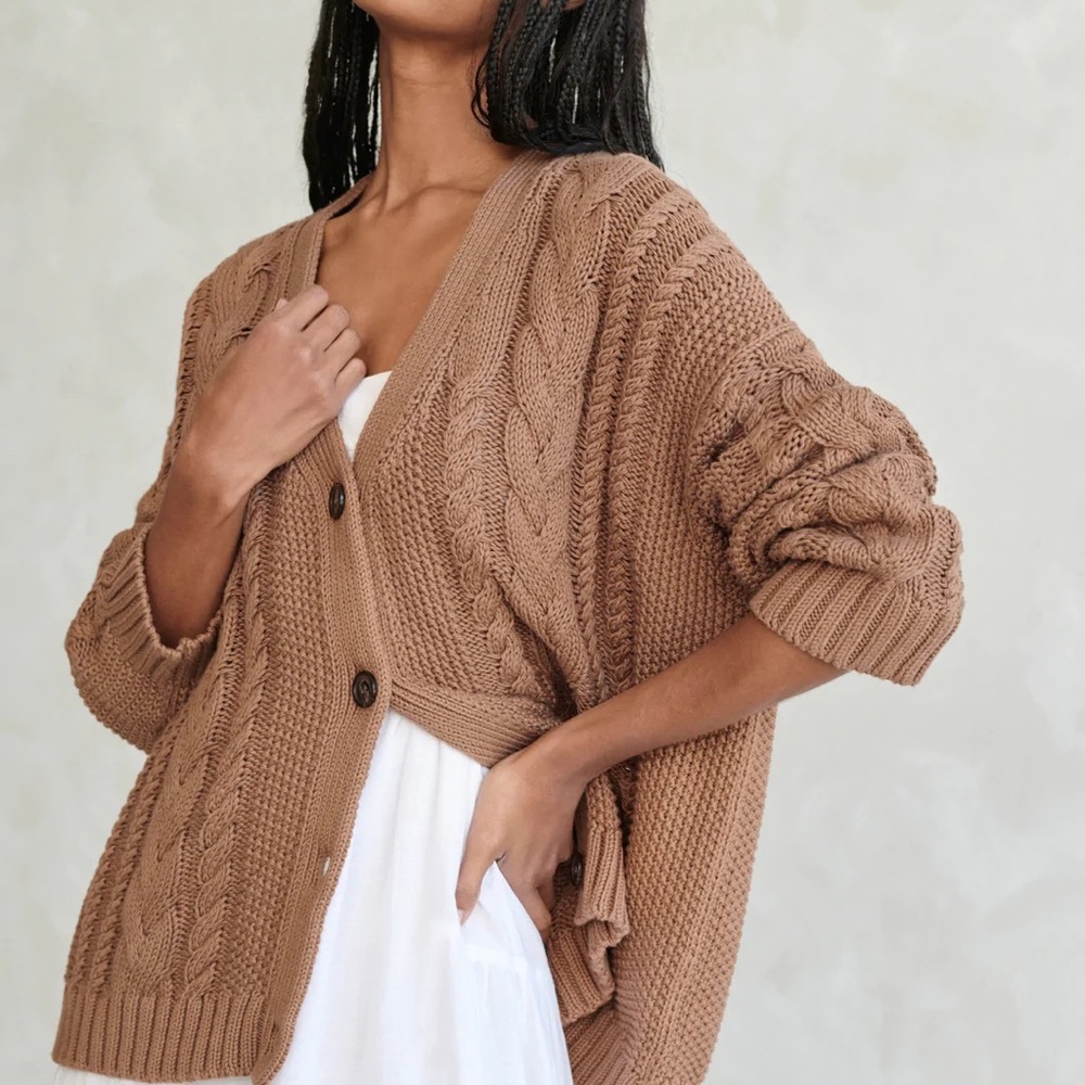 Jenni Kayne Cable Cocoon Cotton NWT XS